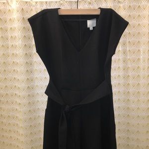 Anthropologie / Ettitwa wide leg black belted jumpsuit size M